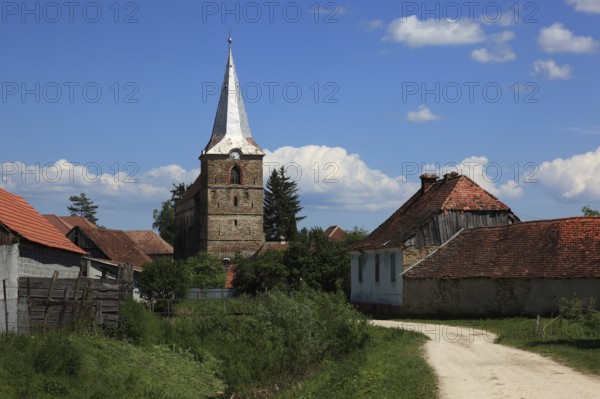 St. James Church, 15th-century Sharosh fortified church in Sharosh near Fogarash in Transylvania, Romania