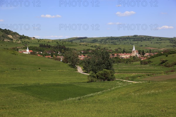Landscape near the village of Sharosh near Fogarash, Soars, in Transylvania, Romania