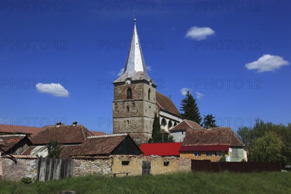 St. James Church, 15th century Sharosh fortified church in Sharosh near Fogarash, Soars, in Transylvania, Romania