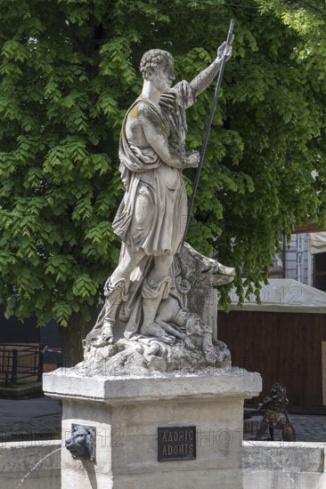 Adonis as a fountain figure, Lviv, Ukraine