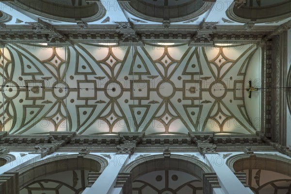 Vaulted ceiling of the collegiate church, built 1587-1630, Zamosc, Poland