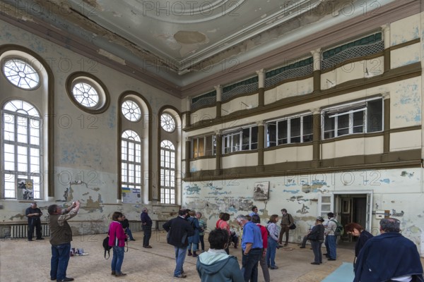 Destroyed interior of the Hasidic Synagogue including Jacob Gansel Schul, is being restored, Lemberg, Ukraine