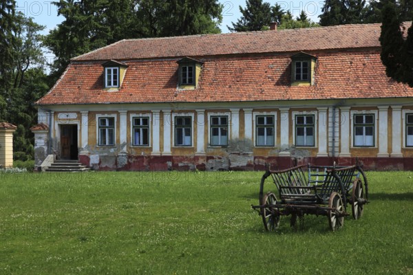 Brukenthal summer residence, late Baroque palace complex, in Avri, Freck, Transylvania, Romania