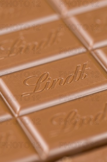 Lindt chocolate Swiss chocolate bar chocolate background with logo in Stuttgart, Germany
