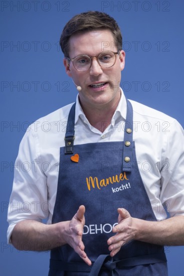 Manuel is cooking! at Intergastra in Stuttgart. DEHOGA Baden-Württemberg event with Manuel Hagel, the CDU's top candidate for the post of Minister-President. Baden-Württemberg will elect a new state parliament on March 5, 2026. INTERGASTRA, leading trade fair for the hotel and catering industry. Stuttgart, Baden-Württemberg, Germany