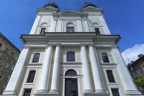 Main façade of the Lviv Transfiguration Church, Lviv, Ukraine