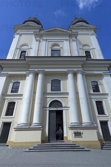 Main façade of the Lviv Transfiguration Church, Lviv, Ukraine