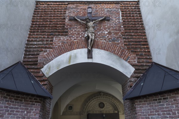 Christ Cross over the entrance to the Armenian Cathedral, Lviv, Ukraine