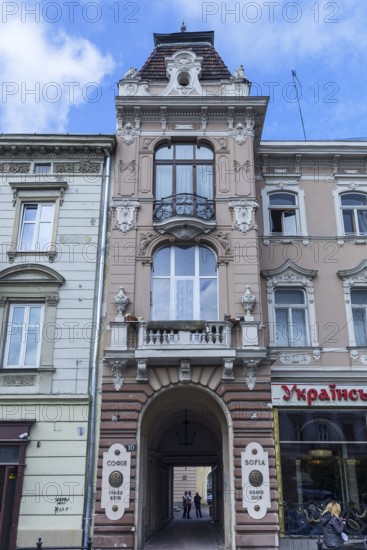19th century house façade, Lemberg, Ukraine