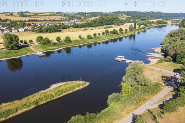 Elbe ferry between Gauernitz and Coswig, Saxony, Germany