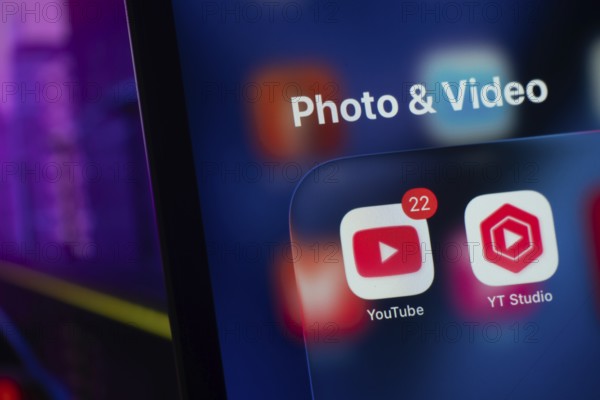 Dhaka, Bangladesh- 01 Dec 2025: Youtube and Youtube studio app on iPad