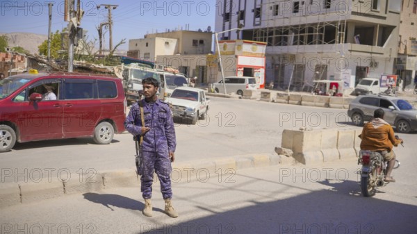 In Southern Yemen on February 5, 2026, the Saudi-backed Yemeni Army deploys security checkpoints in the streets of Hadramaut following the withdrawal of the UAE-backed Southern Transitional Council (STC) forces, Hadramaut, Seiyun, Yemen