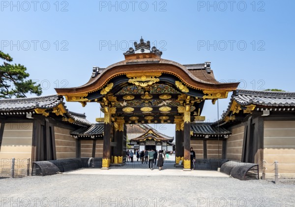 Kara-mon decorated gate, former imperial villa, Nijo Castle, Kyoto, Japan