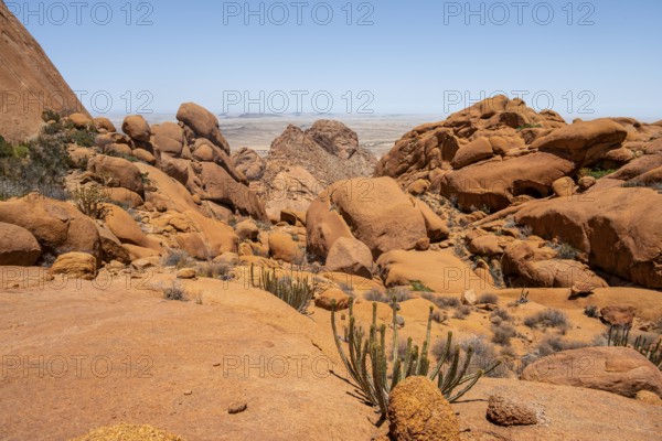 Distinctive rock formations in the barren desert environment of Spitzkoppe, Spitzkoppe, Erongo, Namibia