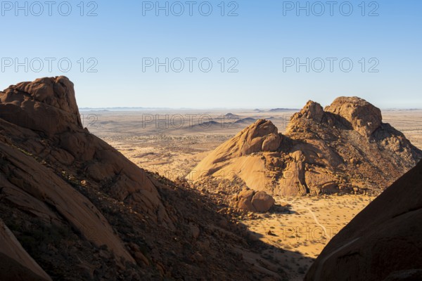 A view of impressive rock formations in the vast desert, Spitzkoppe, Namibia