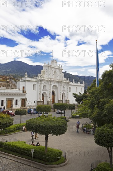 Cathedral of Antigua Guatemala at Plaza Central, Catedral de San José, Old Town, Antigua, Sacatepéquez Department, Guatemala