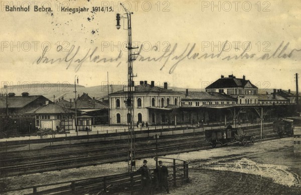 Historical postcard around 1914, war year, Bebra, Regierungsbezirk Kassel, Hesse, Germany, digital reproduction of a historical postcard, public domain, from that time, exact date unknown