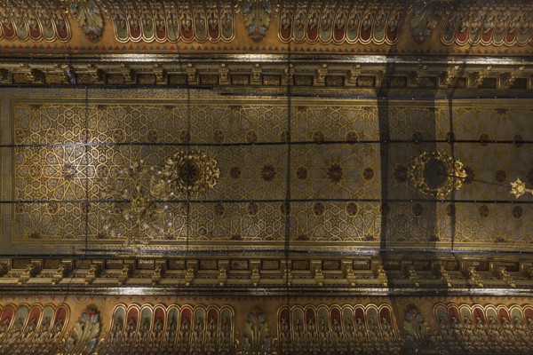 Vaulted ceiling of the Isaac Temple Synagogue in the Kazimierz district, Krakow, Poland