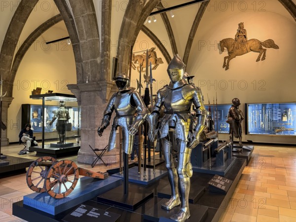 Historical Armour, Hall with Weapons and Armor, Bavarian National Museum, Munich, Upper Bavaria, Bavaria, Germany