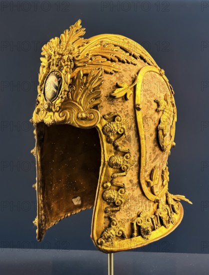 Italian goblets (Milan or Venice) ceremonial helmet, around 1600, Bavarian National Museum, Munich, Bavaria, Germany