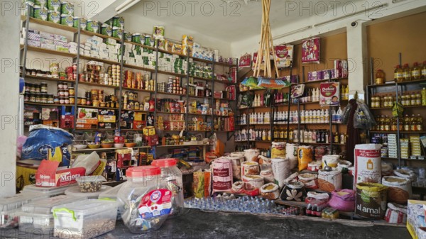 A diverse grocery store with lots of products, Marrakech, Morocco
