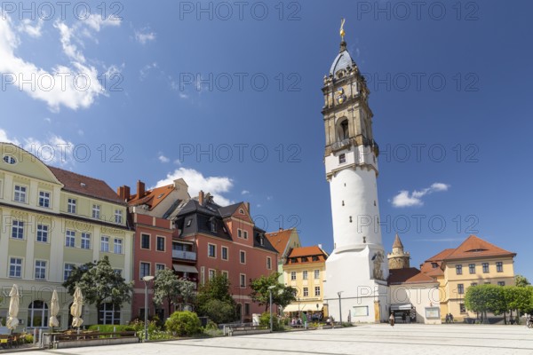 Kornmarkt mit Reichenturm, Bautzen, Upper Lusatia, Saxony, Germany