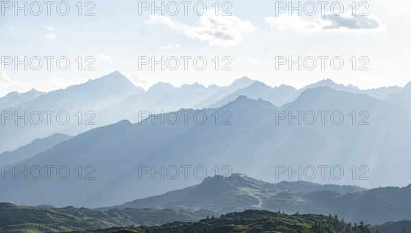 Mountain skyline, Cima Presanella and Adamello-Persanell Alps, Trentino, Italy