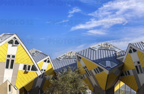 Holland, Cube Houses, a set of innovative hexagonal architecture in Rotterdam