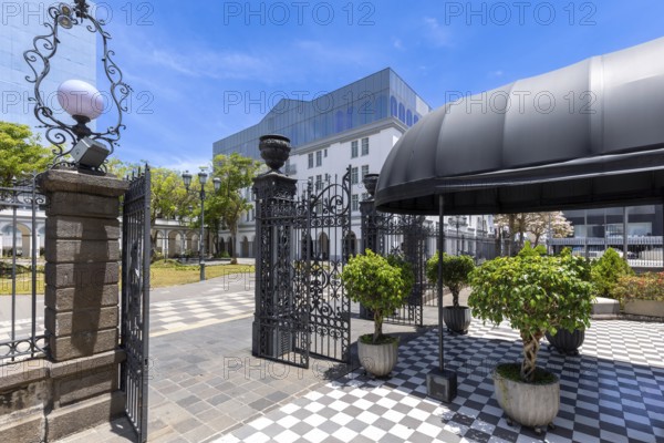 Costa Rica, San Jose Teatro Nacioinal National Theater in historic city center on Plaza de Cultura central square