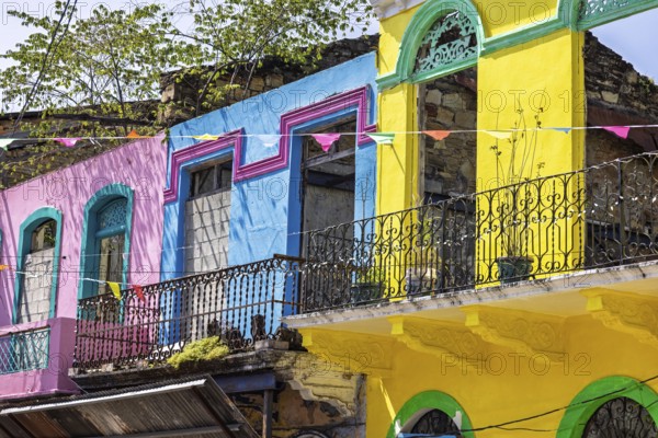 Panama City historic center Casco Viejo colorful streets and colonial architecture