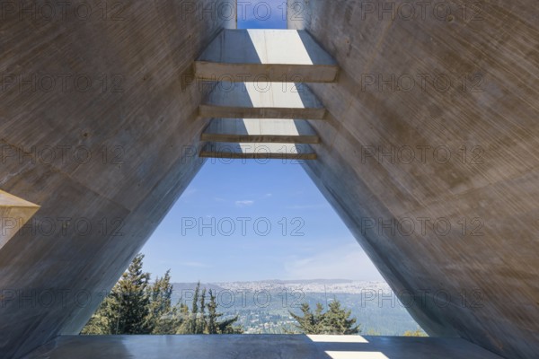 Jerusalem, Israel, 1 February, 2026: Jerusalem Yad Vashem memorial to the victims of Holocaust genocide dedicated to Jewish people murdered in concentration camps who fought against Nazis
