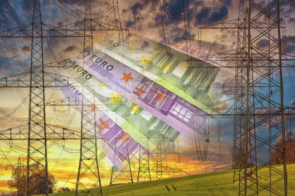 Symbolic image, infrastructure and networks, network charge system, 5G expansion, data network, profit, loss, Internet connections, data processing, mobile communications, slowness, speed, industry, power network, accident, security, optical fiber, copper networks, sabotage