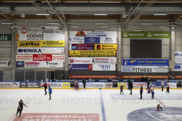Skater in ice rink, Heinola, Finland