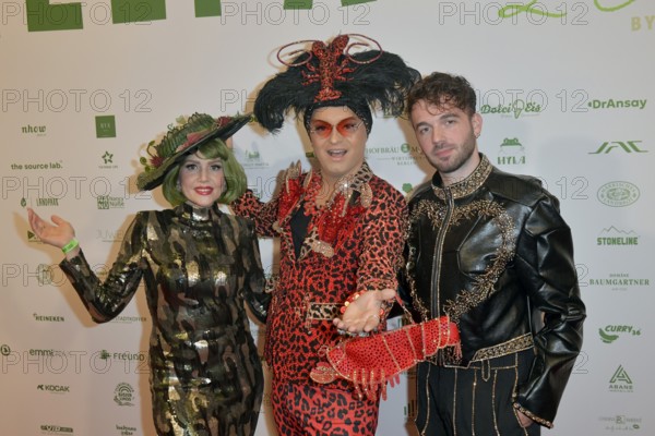 Pauline Stolze, Julian F.M. Stöckel and Danny Widmer (designer) at the 8th jungle party for the start of the RTL show Ich bin ein Star - Holt mich hier raus! at the Hotel JW Marriott, Berlin, 23.01.2026