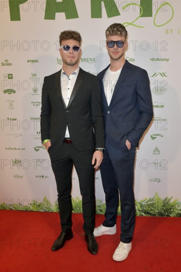 Daniel Fischer, Elias Fischer at the 8th jungle party for the start of the RTL show Ich bin ein Star - Get me out of here! at the JW Marriott Hotel, Berlin, 23.01.2026