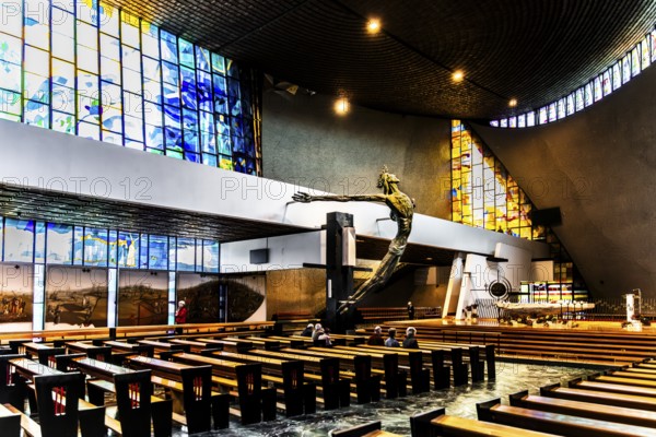 Oversized figure of Christ, church of the Mother of God Queen of Poland, 20th century, Nova Huta, Krakow, Poland