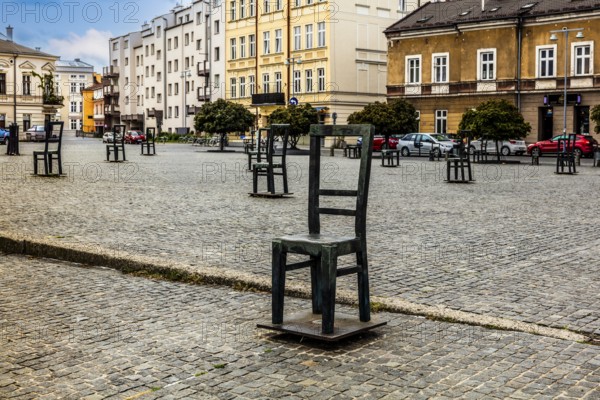 Heroes of the Ghetto Square, place of execution and place of resettlement operations following the dissolution of the Krakow Ghetto in 1943, Podgorze, Krakow, Poland