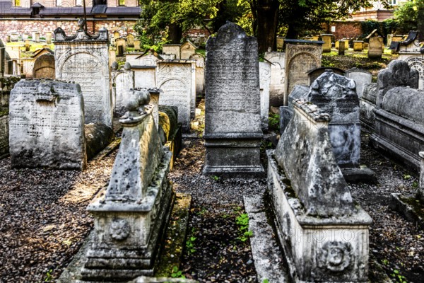 Remuh Cemetery, 1551, Remuh Synagogue, 1553, one of two synagogues still in use today, Kazimierz Jewish Quarter, historically significant district that has developed into an important center of Jewish culture since the 14th century, Krakow, Poland