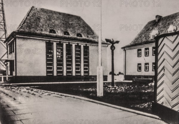 Photo of the radio station building, 1937, Gleiwitz station, 1934, location of the company Tannenberg, Gliwice, Poland
