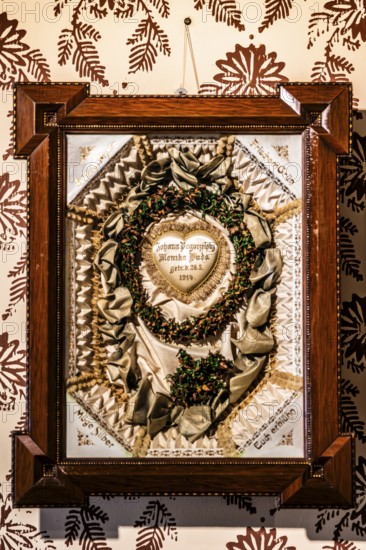 Silver wedding embroidery picture, Silesia, Piast Castle Museum, 16th century, Gliwice, Poland