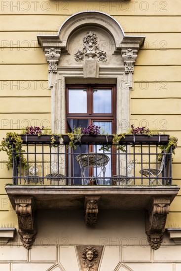 Details of the old town lanes, Krakow, Poland