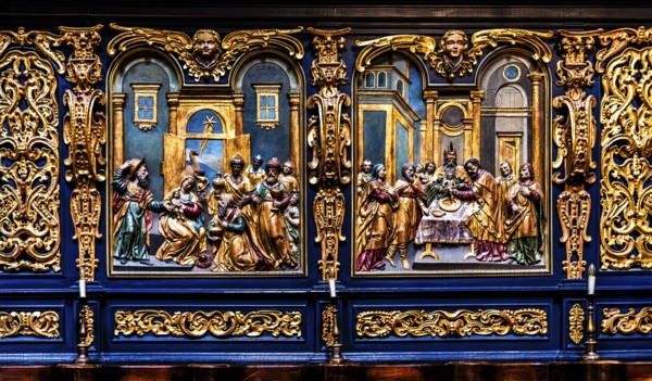Choir stalls, St. Mary's Church, 14th century, Krakow, Poland