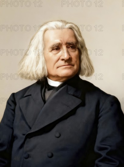 Portrait of Franz Liszt, 1811-1886, Hungarian composer, virtuoso pianist