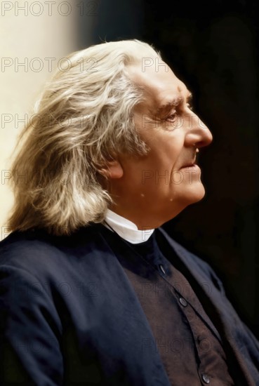 Portrait of Franz Liszt, 1811-1886, Hungarian composer, virtuoso pianist, photograph by Nadar, about 1870