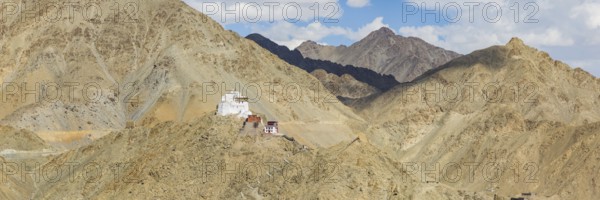 Namgyal Tsemo Gompa monastery on Tsenmo Hill, a viewpoint over Leh, Ladakh, Jammu and Kashmir, India