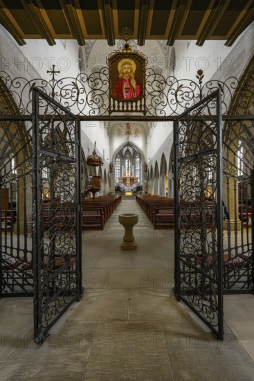 Interior view of Radolfzell Cathedral of Our Lady, Radolfzell am Lake Constance, Konstanz district, Baden-Württemberg, Germany