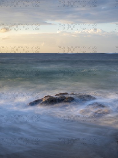 Sunrise on the beach, coast near Sadah, Oman