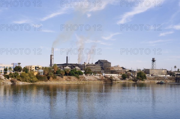 Factory on the banks of the Nile near Luxor, Egypt