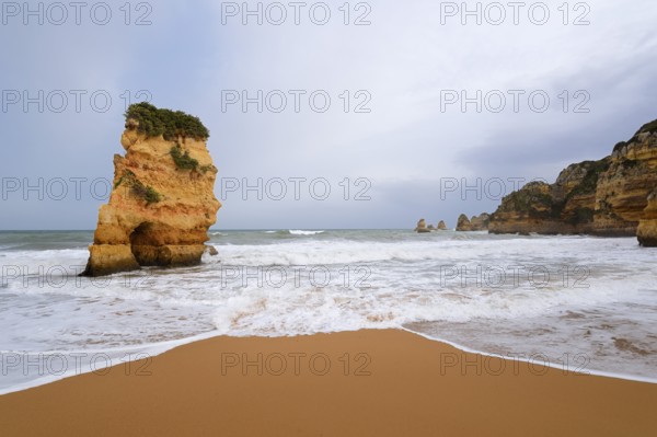 Rocks on the beach, Praia Dona Ana, Lagos, Algarve, Portugal