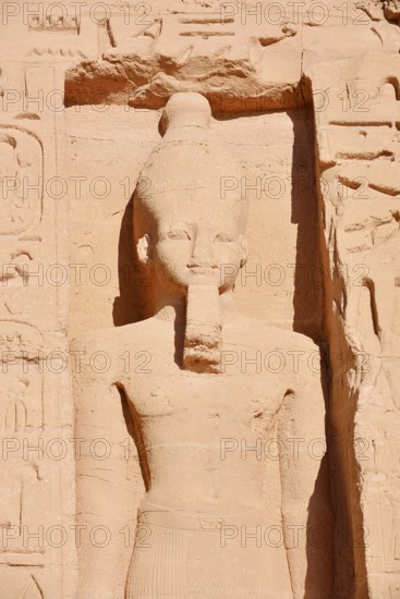 Statue of Ramesses II, Temple of Hathor or Temple of Nefertari, Abu Simbel Temple, UNESCO World Heritage Site, Nubia, Egypt